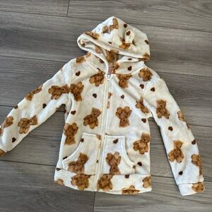 Cozy Teddy Bear Print Kids Hoodie
